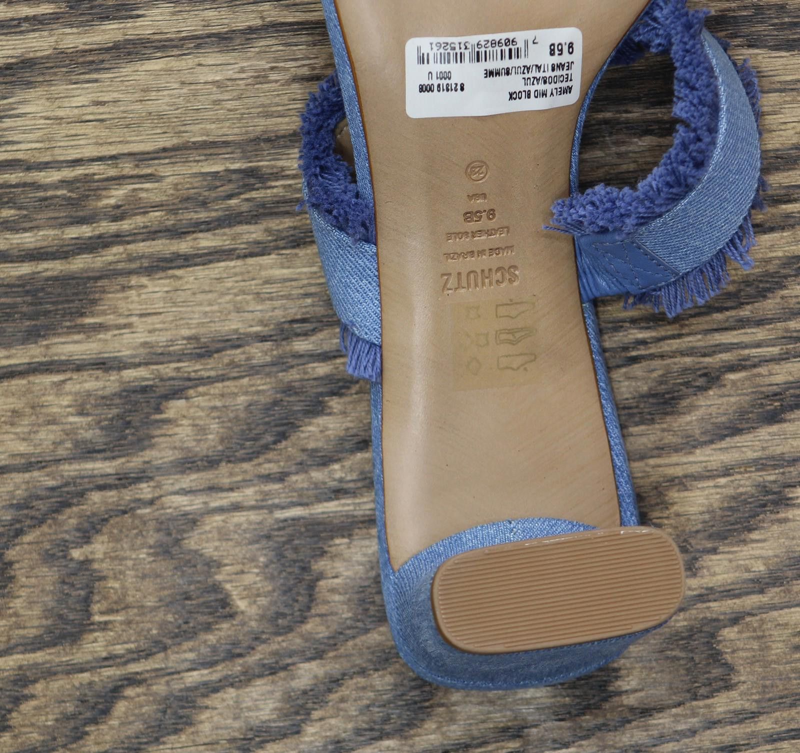 Other Schutz Mid Block Sandals Azul / Summer Blue Jeans 9.5b Size US 9.5 / IT 39.5 - 10 Thumbnail