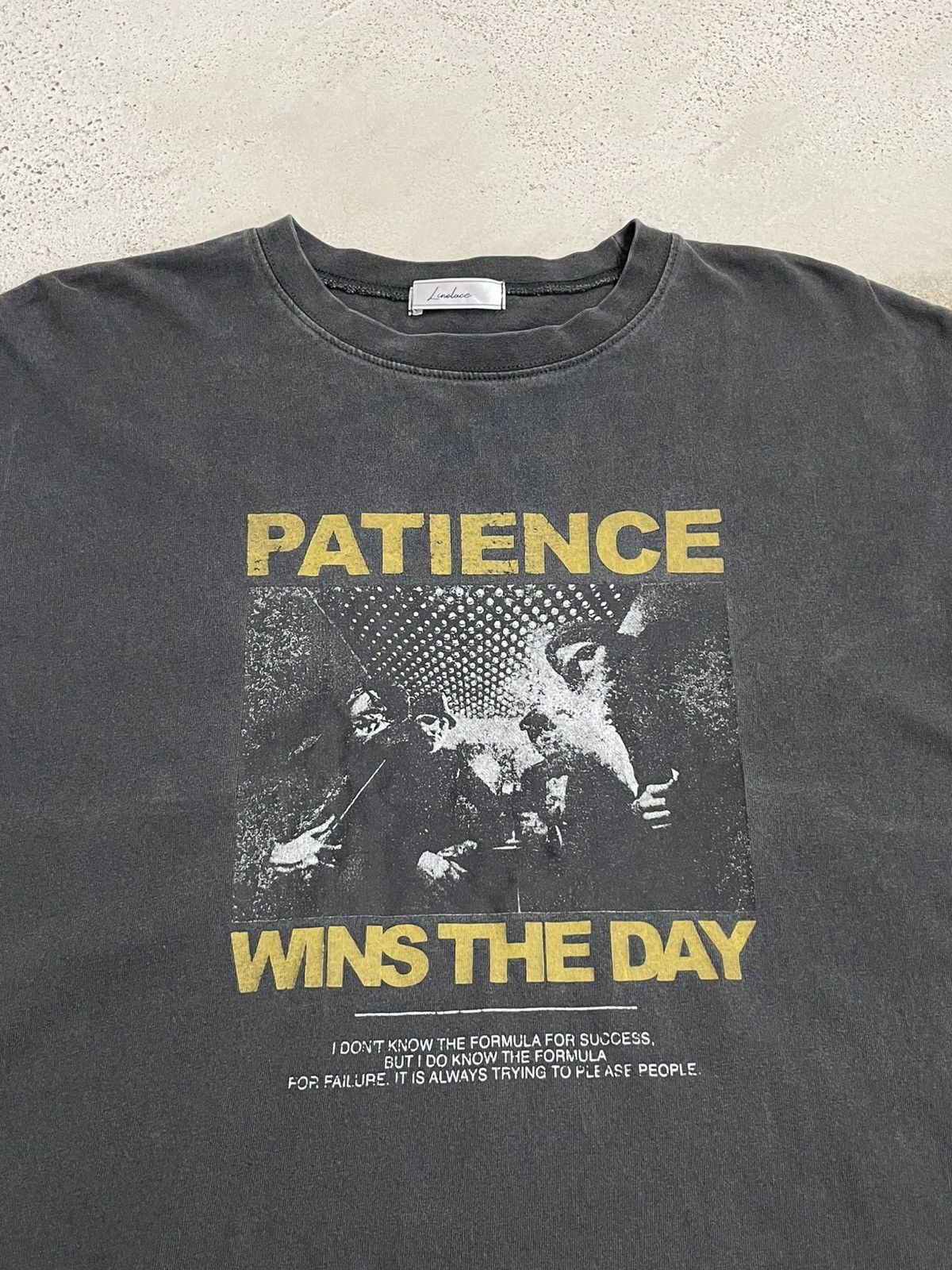 Japanese Brand Linoluce Faded Gray Patience Wins The Days Photo Poem Size US M / EU 48-50 / 2 - 7 Thumbnail