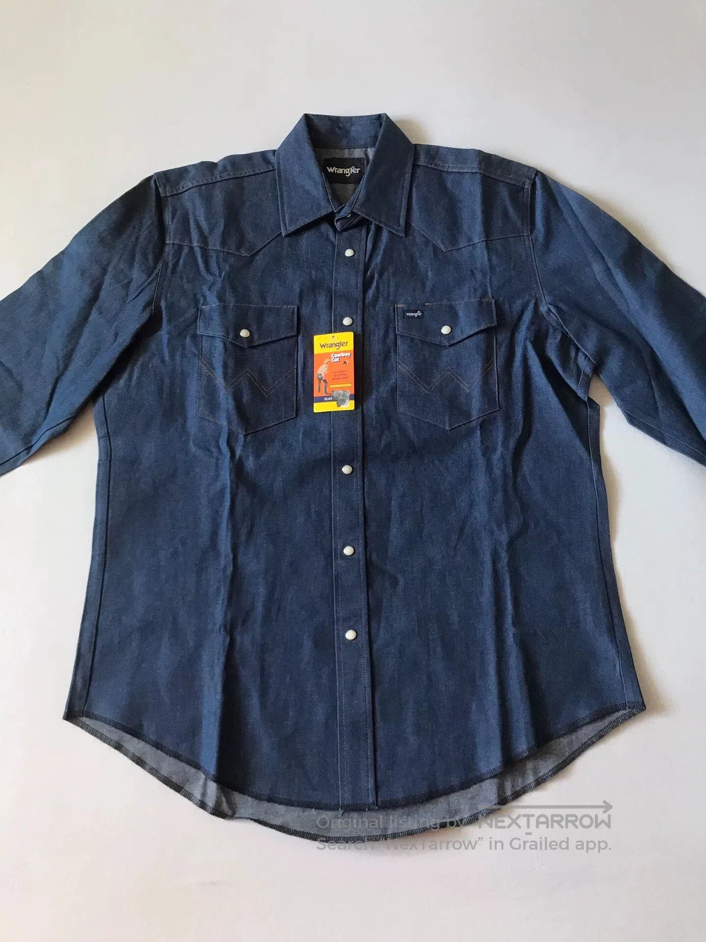 Wrangler Wrangler MS70119 Western Denim Shirt. Size US L / EU 52-54 / 3 - 3 Thumbnail
