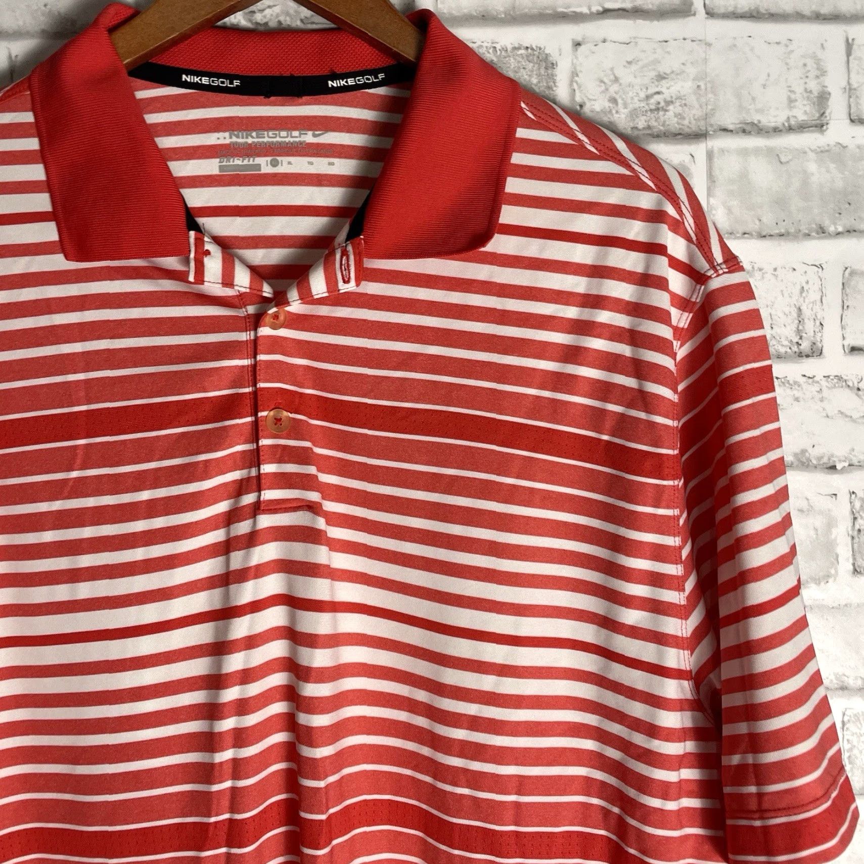 Nike Nike Golf Tour Performance Striped Polo Shirt Mens XL Multicolor Athletic Shirt Polo Size US XL / EU 56 / 4 - 2 Thumbnail