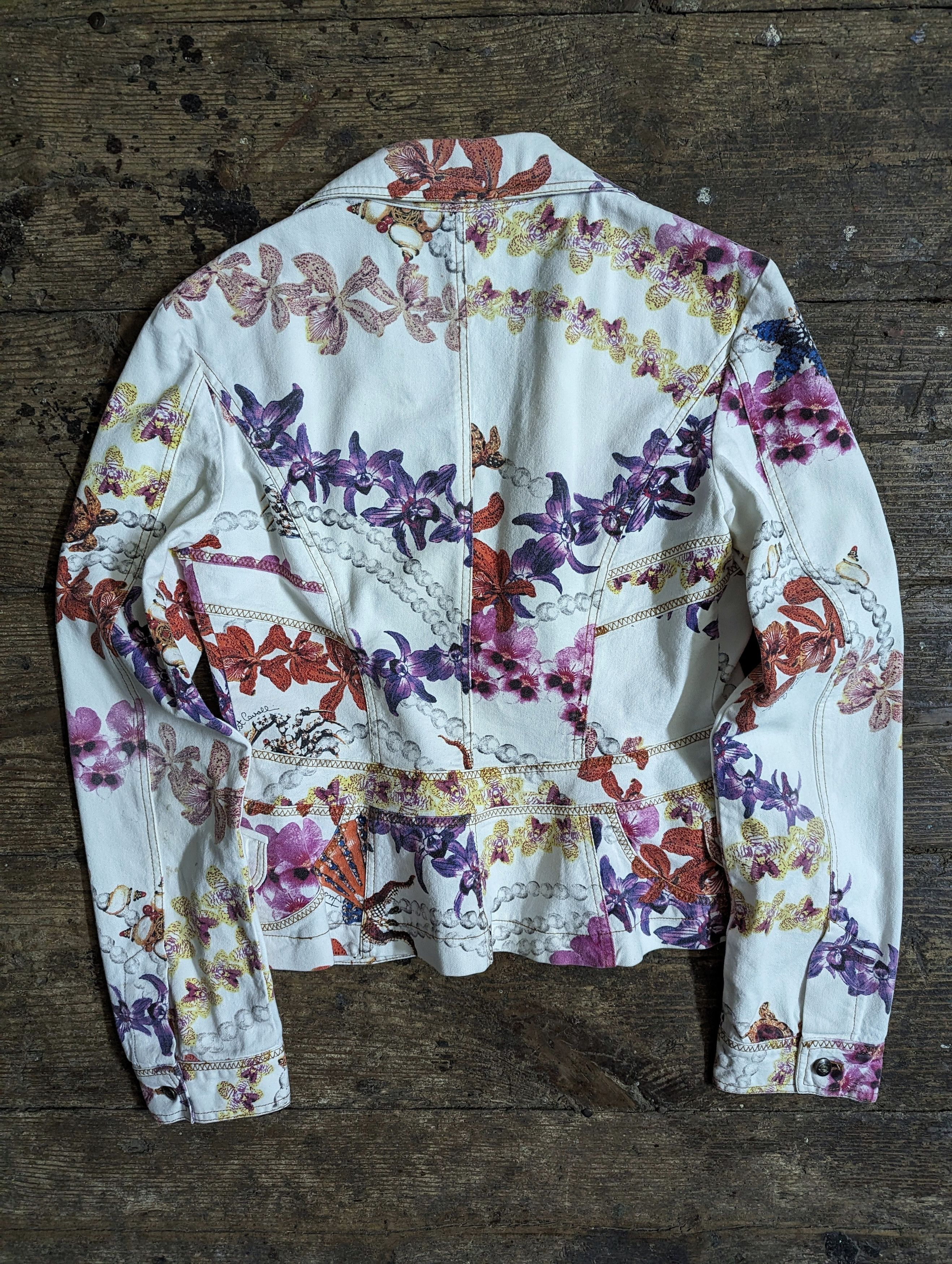 Just Cavalli 00s Just Cavalli Ocean Mixed Floral Pattern Blazer Jacket Size M / US 6-8 / IT 42-44 - 6 Thumbnail