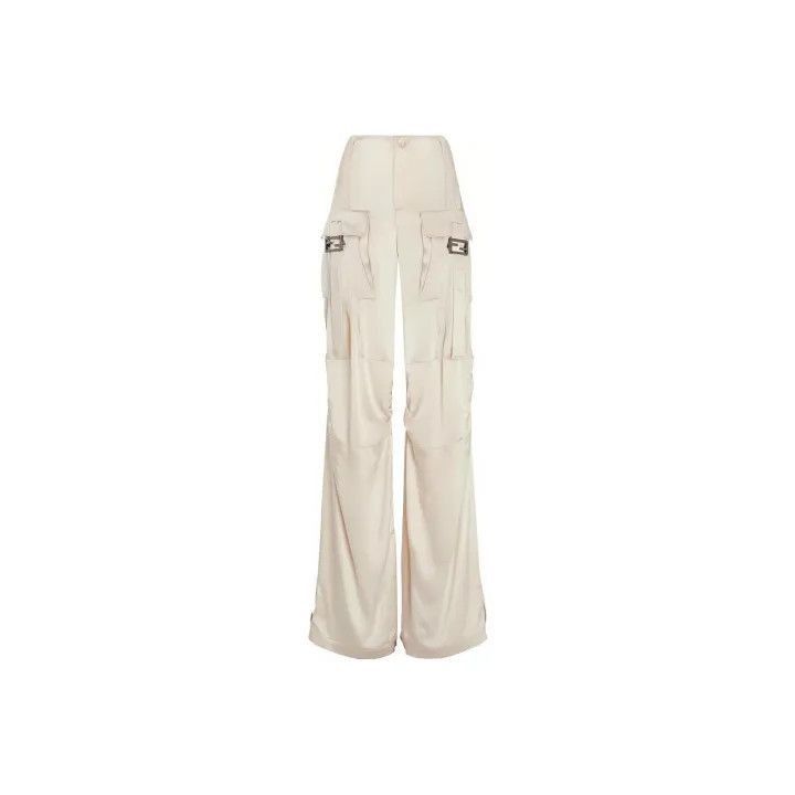 Fendi Beige Logo Pocket Casual Pants -2507