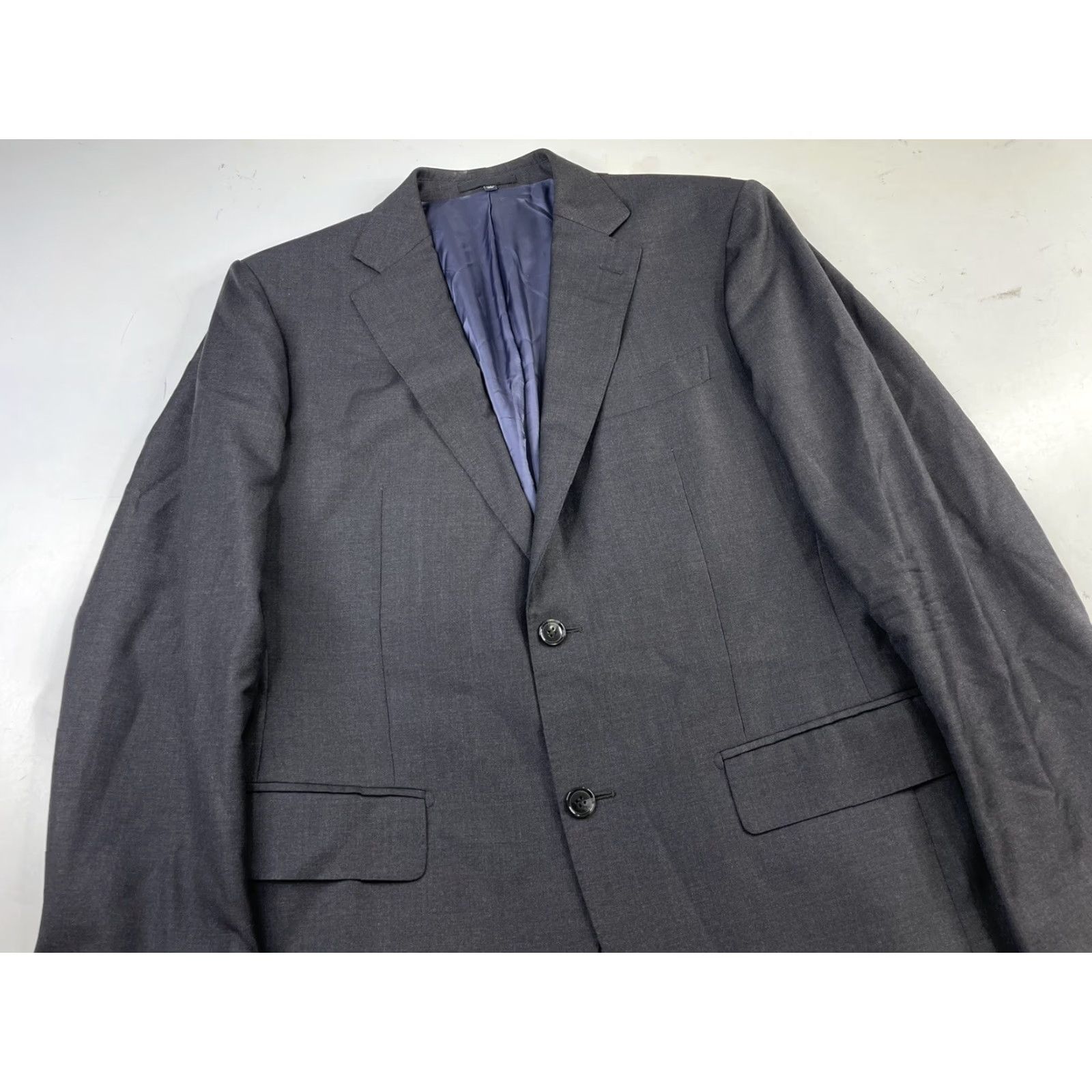 Suitsupply Suitsupply Blazer Sports Coat Jacket Mens 40L Wool Gray Two-Button Notch Lapel Long Solid Size 40R - 2 Thumbnail