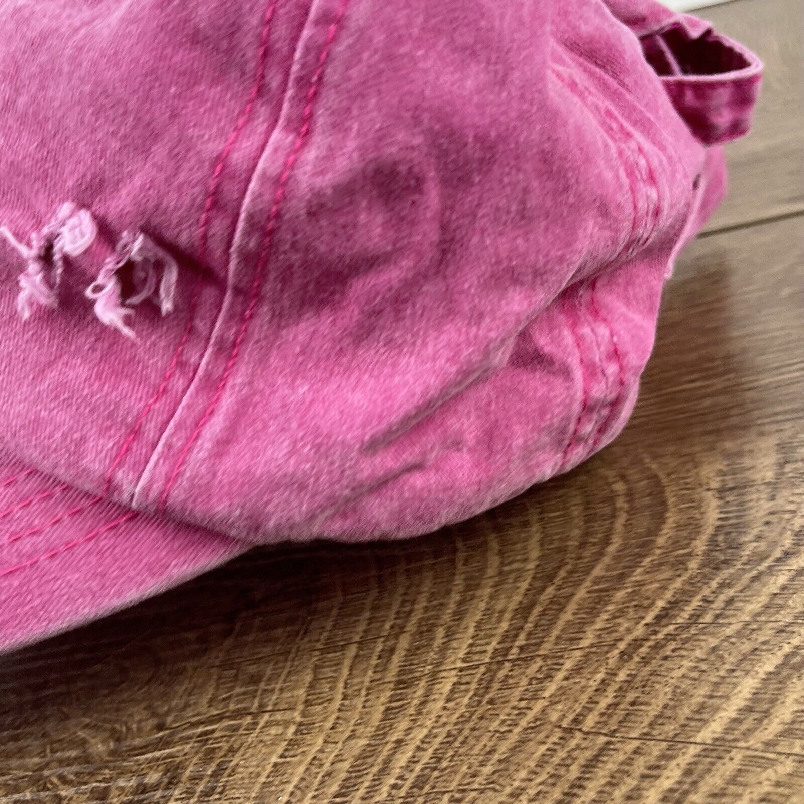 Other Distressed Pink Hat Pink Cap Adjustable Pink Adult Size Hat Size ONE SIZE - 8 Thumbnail