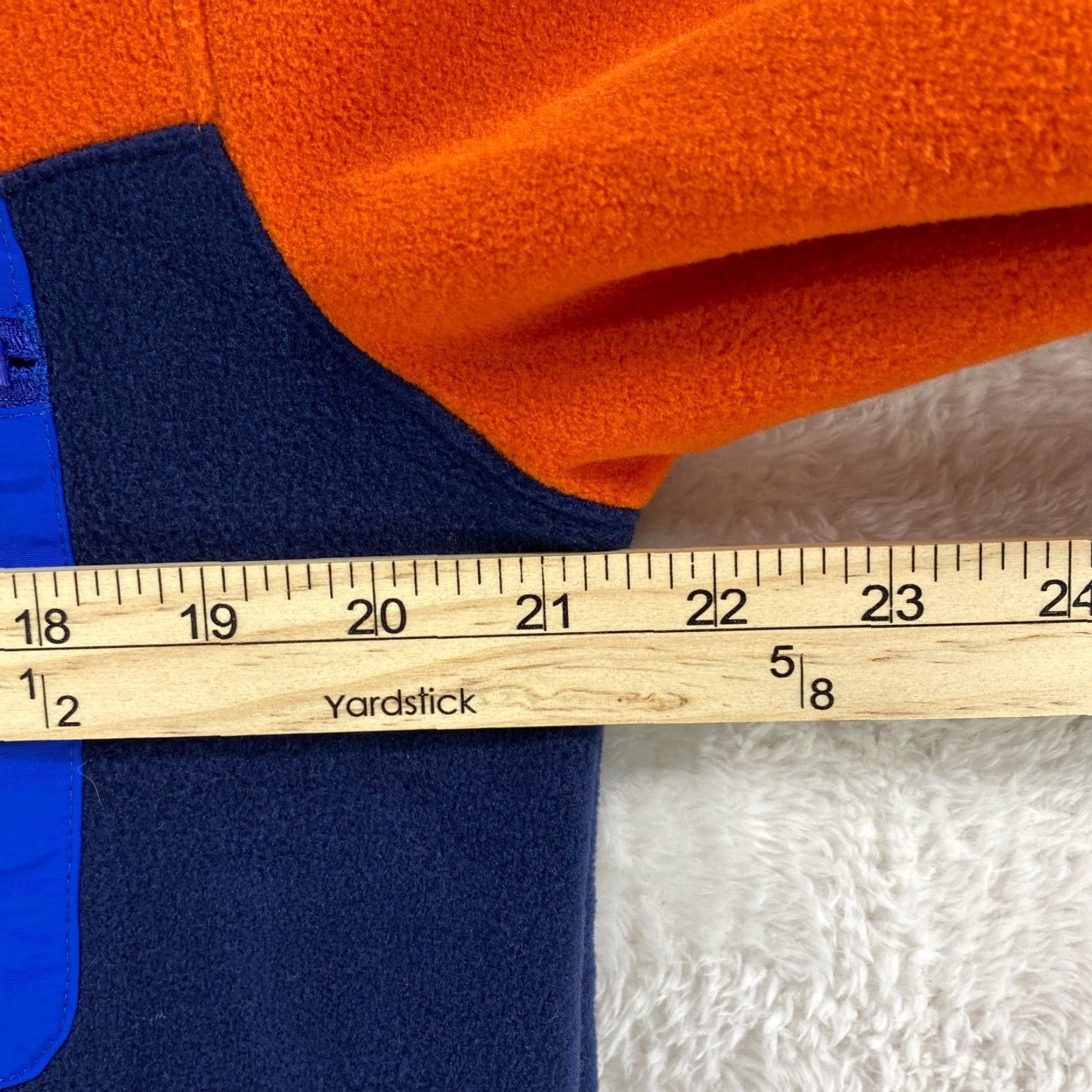 Polo Ralph Lauren Polo Ralph Lauren Shirt Mens S NEW Fleece Jacket 1/4 Snap Pullover Orange/Navy Colorblock 148 Size US S / EU 44-46 / 1 - 7 Thumbnail