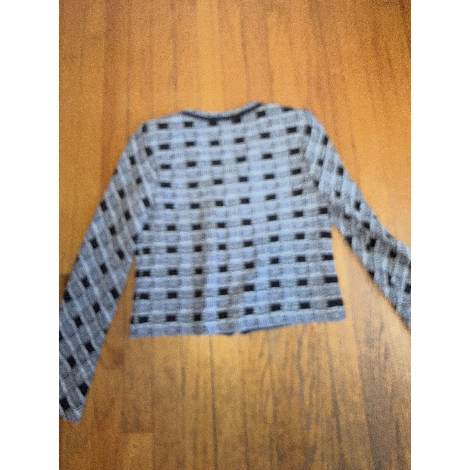 St. John St. John Collection Sweater 2 Check Knit Full Zip Jacket Size XS / US 0-2 / IT 36-38 - 7 Thumbnail