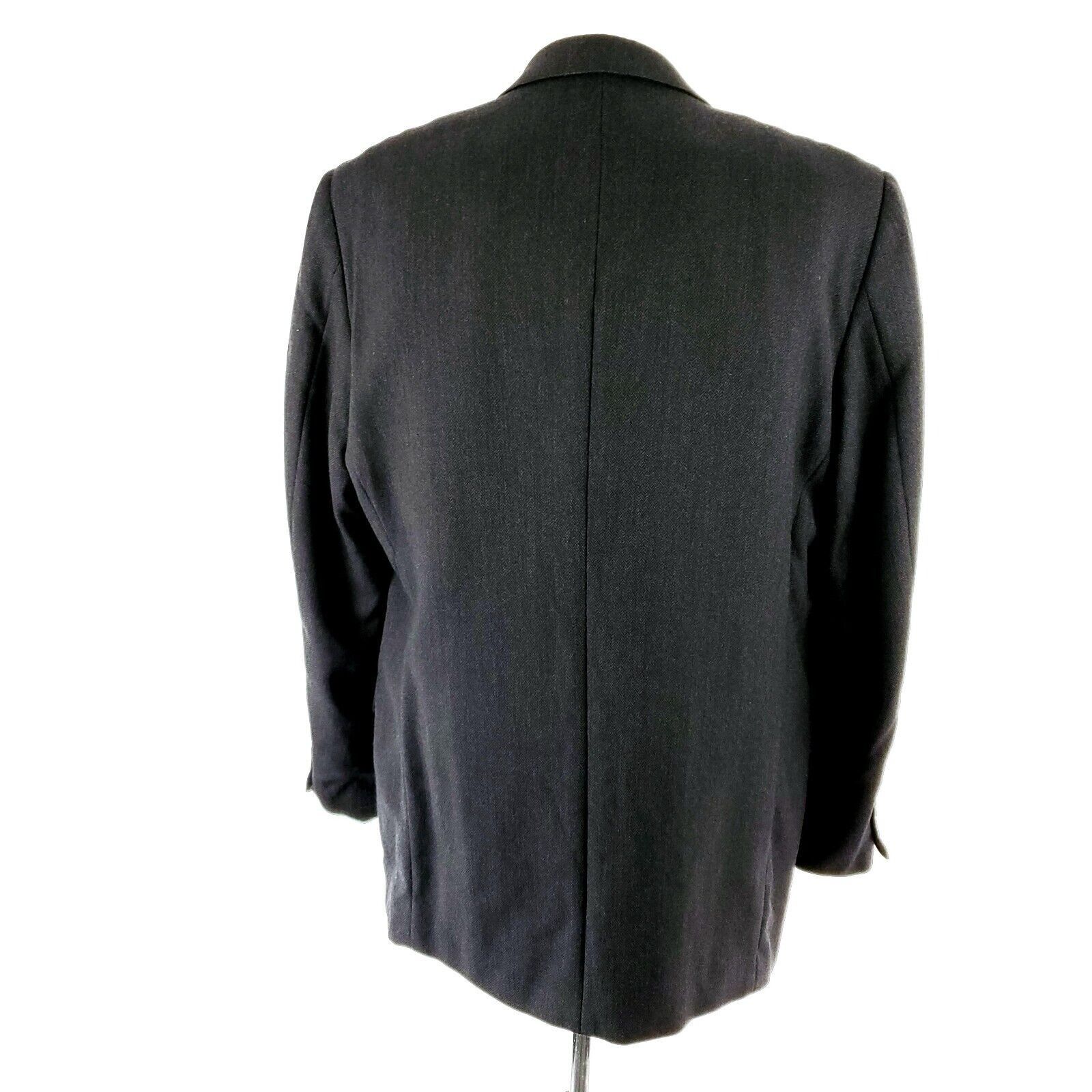 Pronto Uomo Pronto Uomo 100% Lambswool Tweed 2 Button Sport Coat 42L Gra Size 42L - 5 Thumbnail