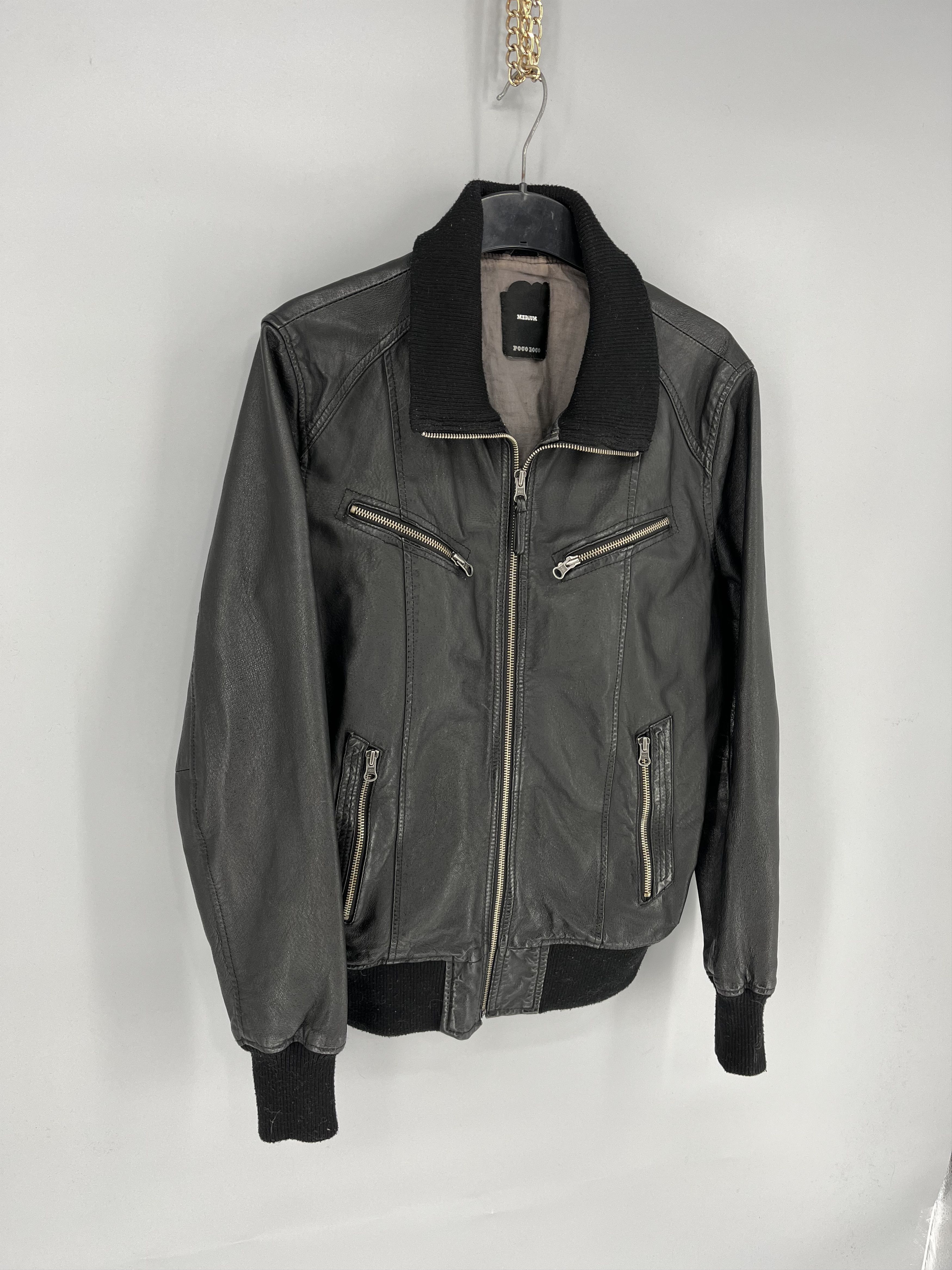Vintage Poco Loco Leather jacket, koko Motorcycle Motorbike Biking Size US M / EU 48-50 / 2 - 2 Thumbnail