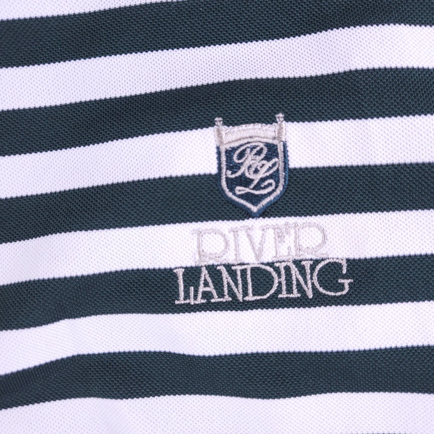 Footjoy FootJoy Polo Shirt Mens L Green White Stripe Short Sleeve Golf Shirt Size US L / EU 52-54 / 3 - 2 Thumbnail