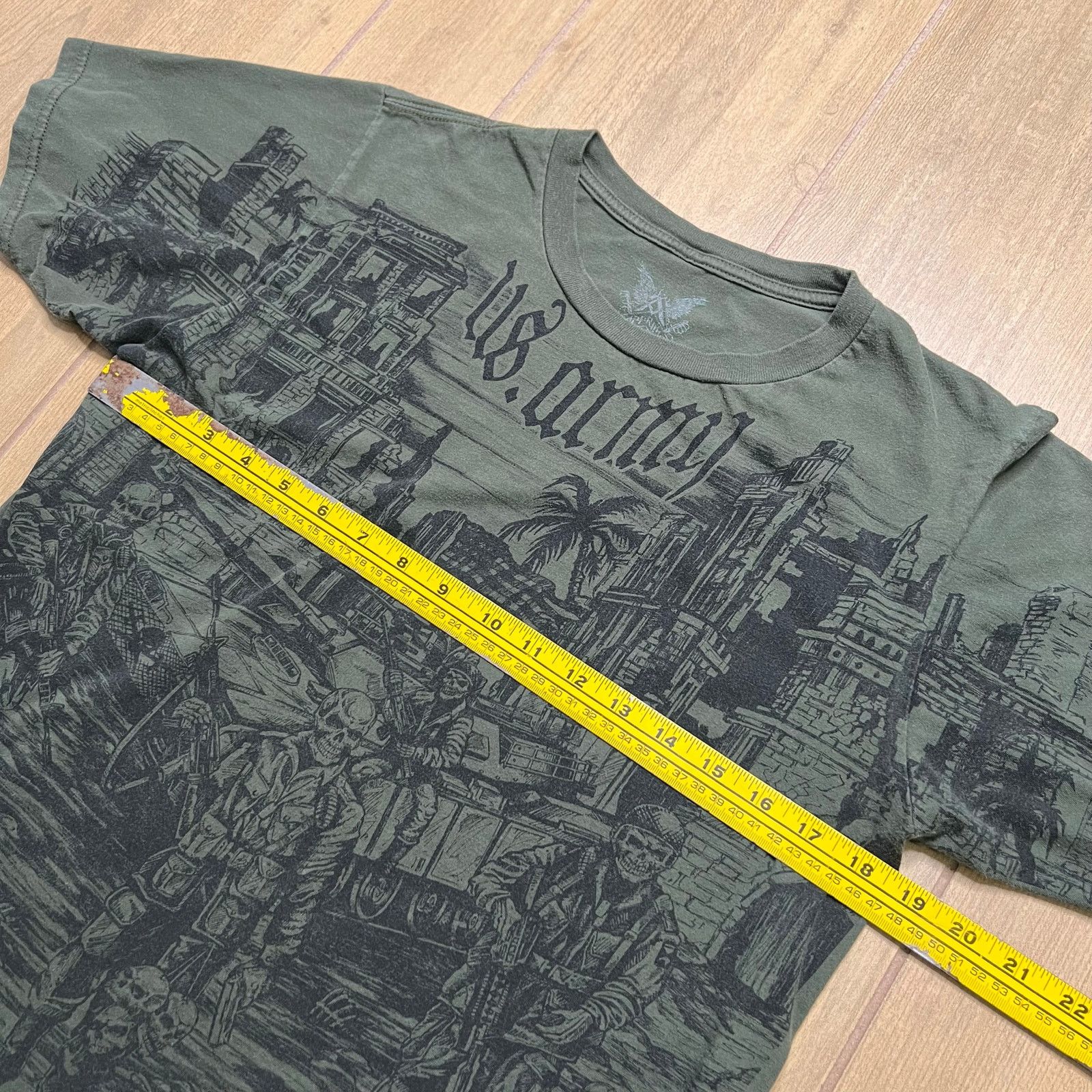 Vintage Apprime US Army Shirt Mens Medium Death To The Wicked Troops Size US M / EU 48-50 / 2 - 5 Thumbnail