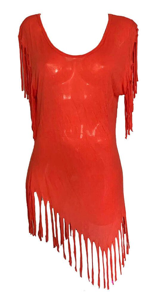 Designer New Orange Swim Suit Cover Up Dress M Size ONE SIZE - 1 Thumbnail