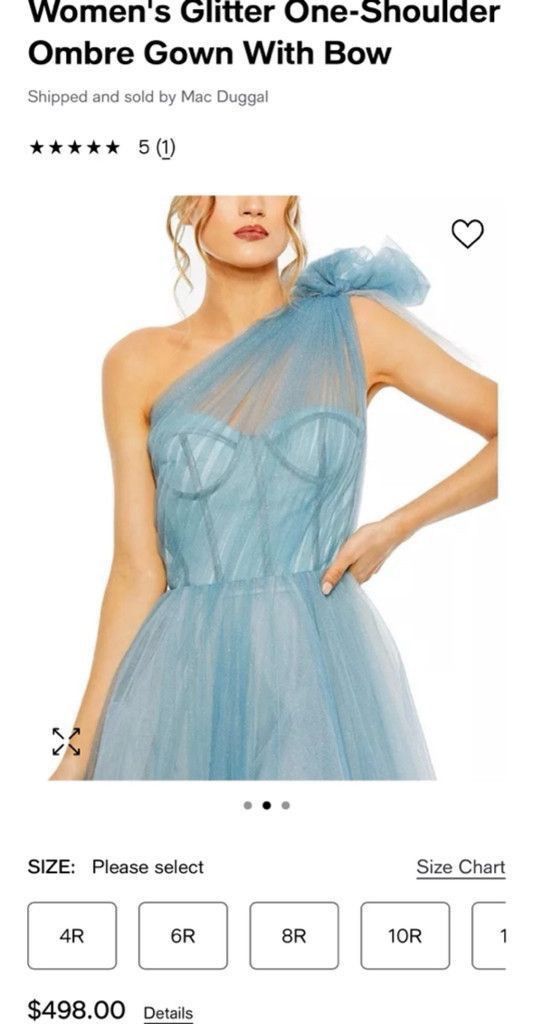 Mac Duggal Mac Duggal Dress 6R Blue Grey Size M / US 6-8 / IT 42-44 - 2 Thumbnail