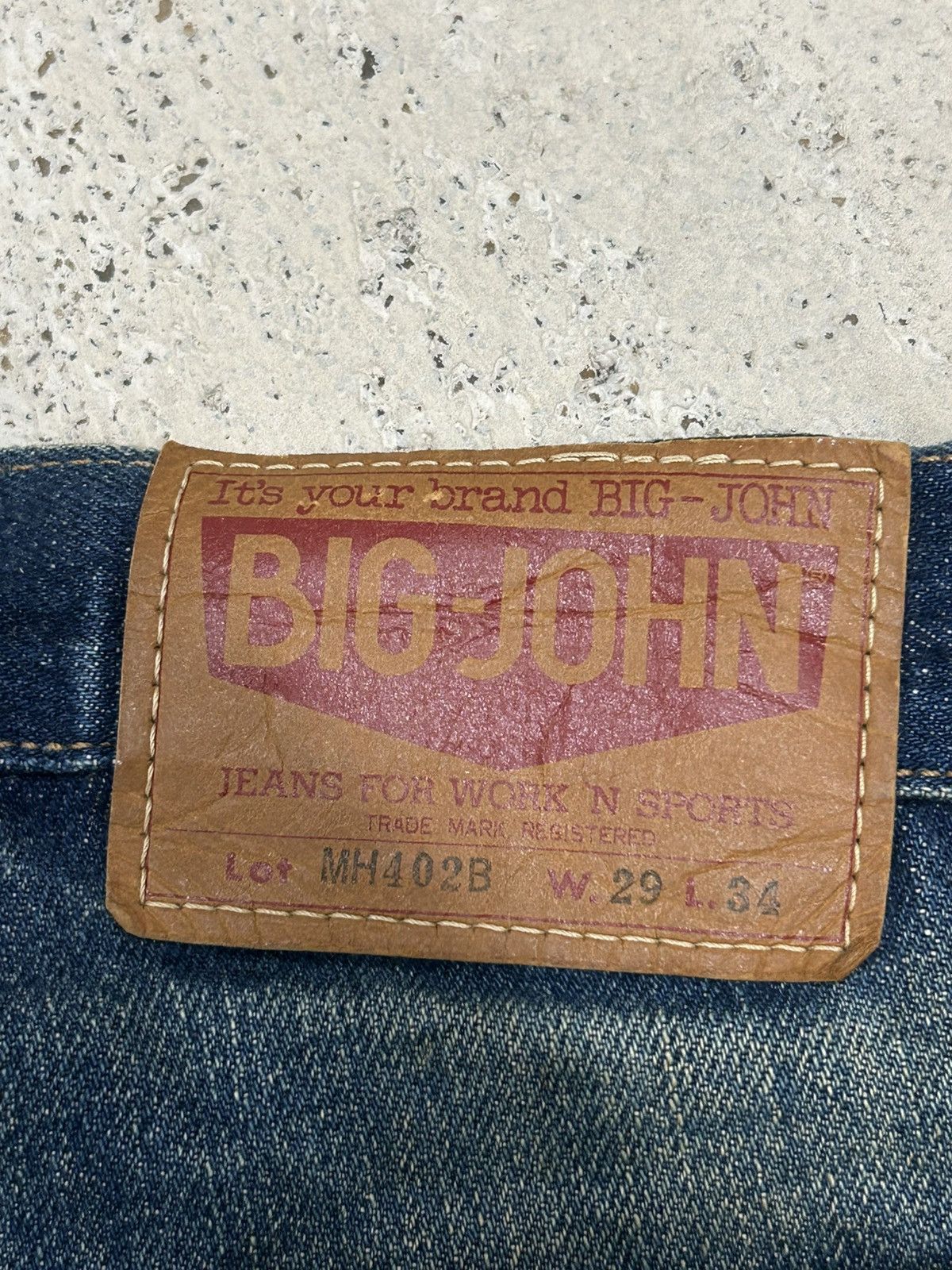Big John Vintage 80s Big John Bell Bottom Mid Rise Mud Washed Size US 29 - 14 Thumbnail