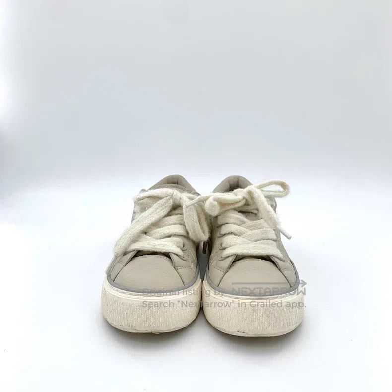 Dior Dior B33 beige logo printed round-toe cowhide lace-laced c Size US 7.5 / IT 37.5 - 3 Thumbnail