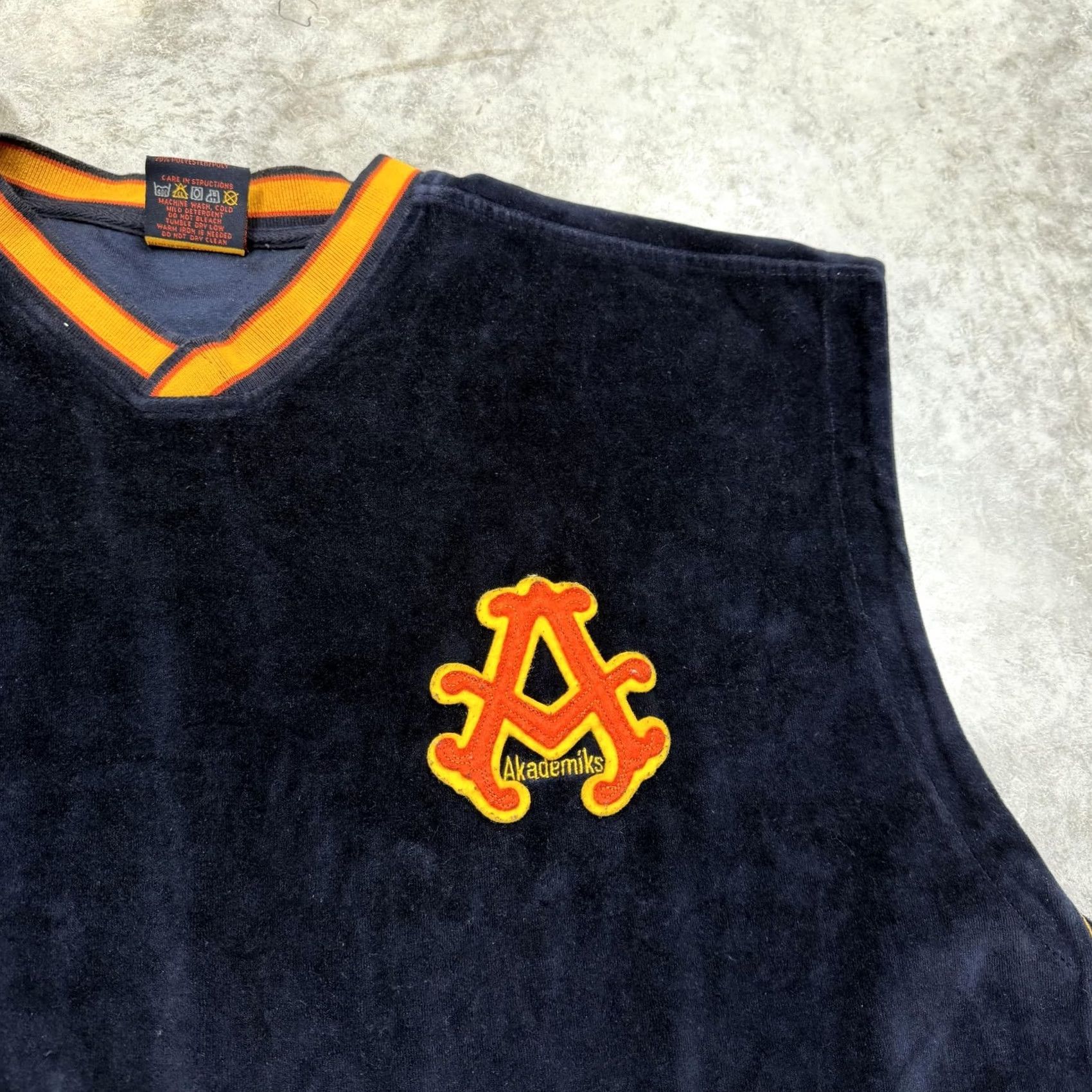 Akademiks VINTAGE Akademiks Shirt Mens 3XL Blue Velour Stadium Division Tank Jersey Y2K Size US XXL / EU 58 / 5 - 5 Thumbnail