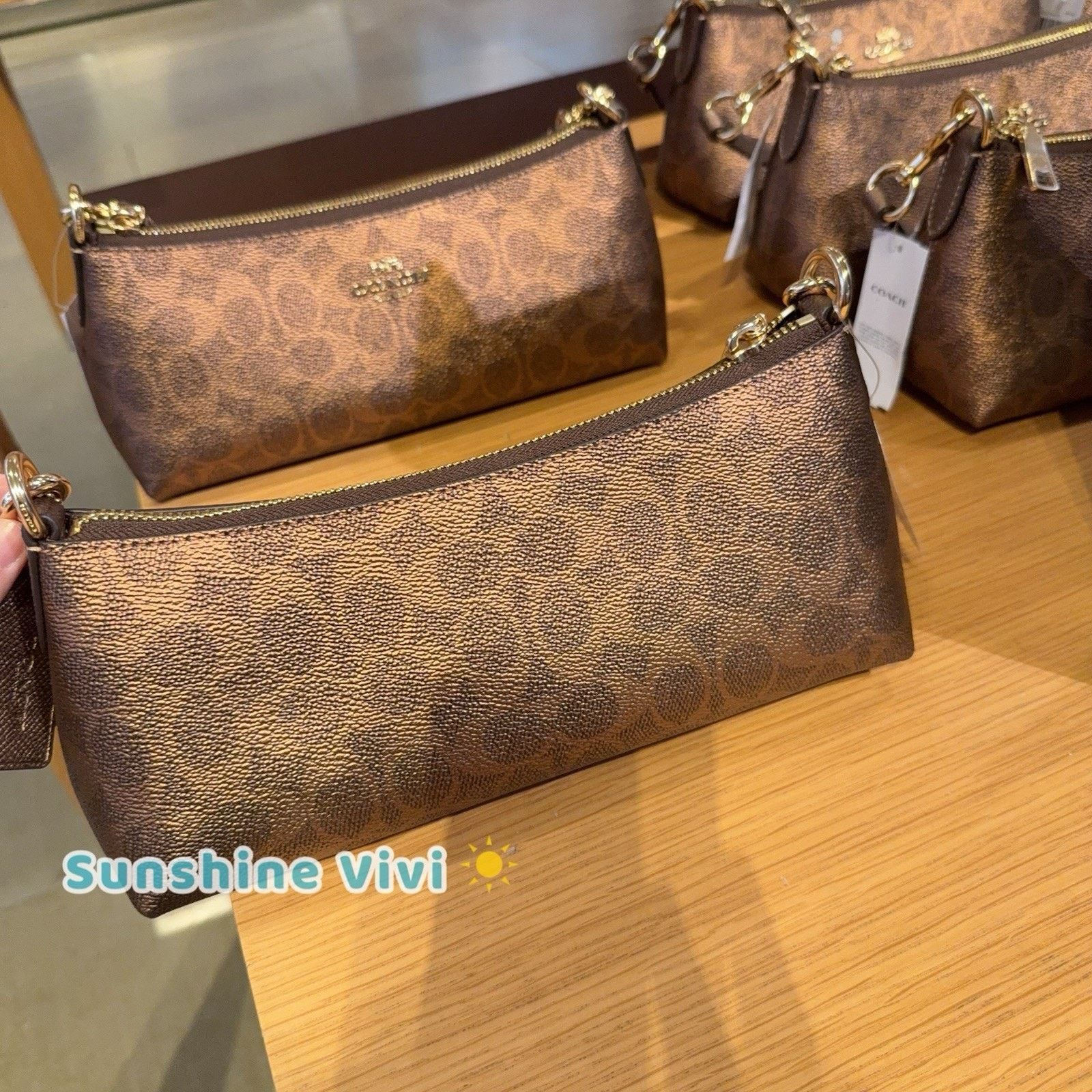 Coach NWT Coach Charlotte Shoulder Bag CCL40, IM/BROWN/COPPER Size ONE SIZE - 5 Thumbnail
