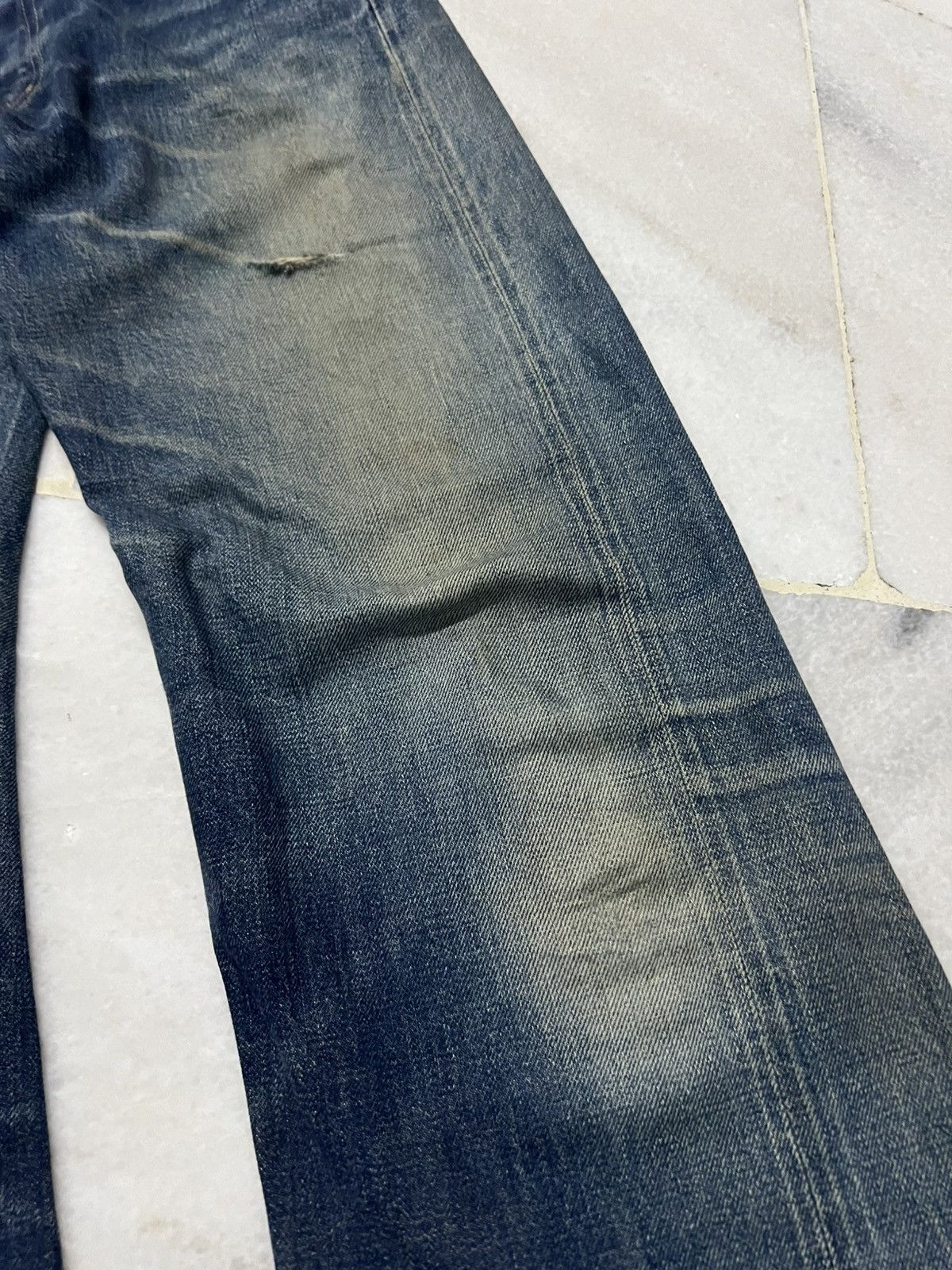 If Six Was Nine × Japanese Brand × Spellbound 💥90’s💥Vintage Spellbound Distress Selvedge Mud Wash Jeans Size US 31 - 7 Thumbnail