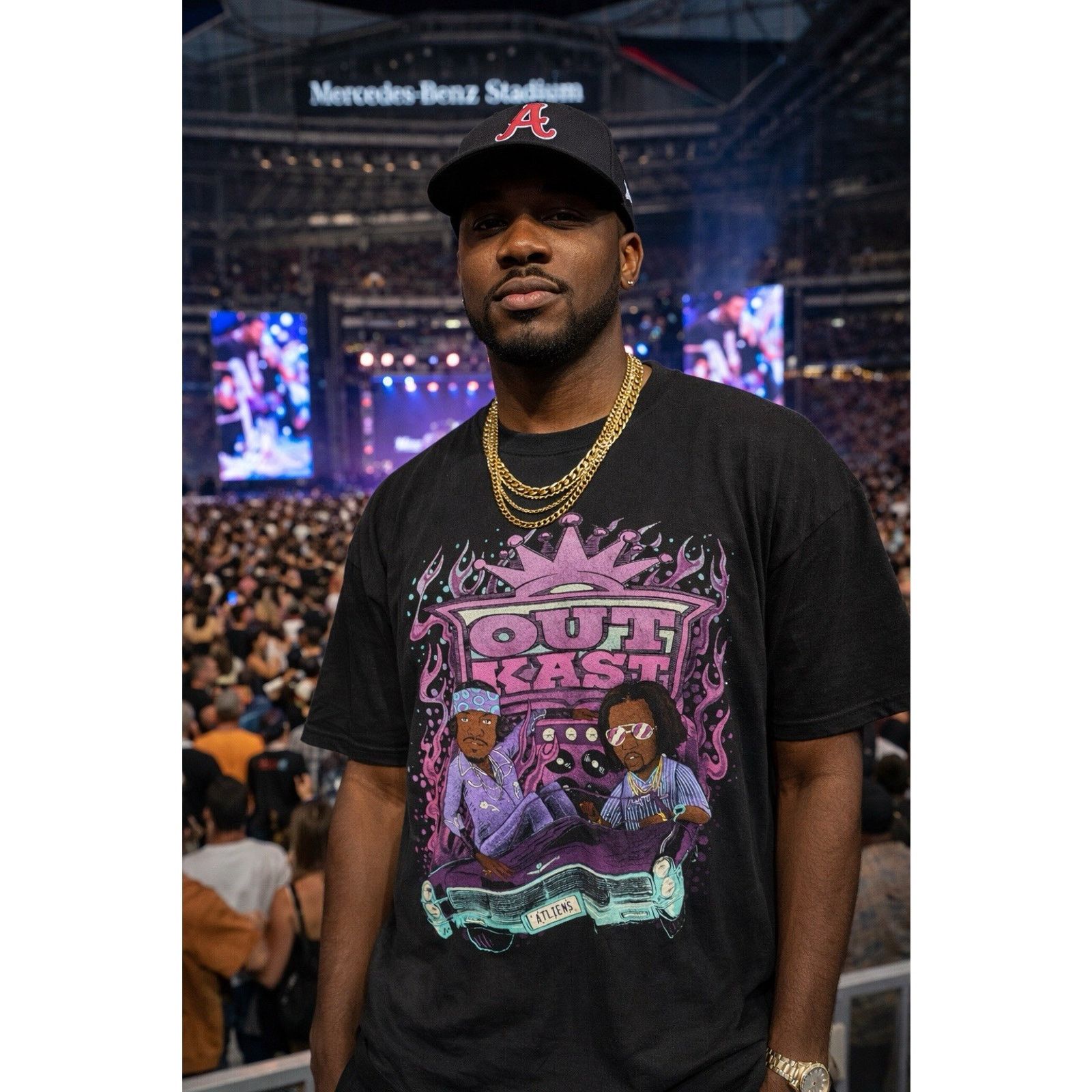 Outkast OutKast Black Graphic T Shirt L Atliens Andree 3000 Big Boi Size US L / EU 52-54 / 3 - 1 Thumbnail