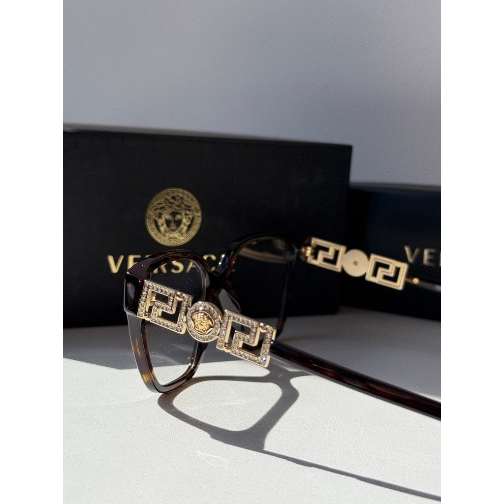 Versace NEW Versace VE3358-B Brown Crystal Strass Oversized Frames Size ONE SIZE - 6 Thumbnail