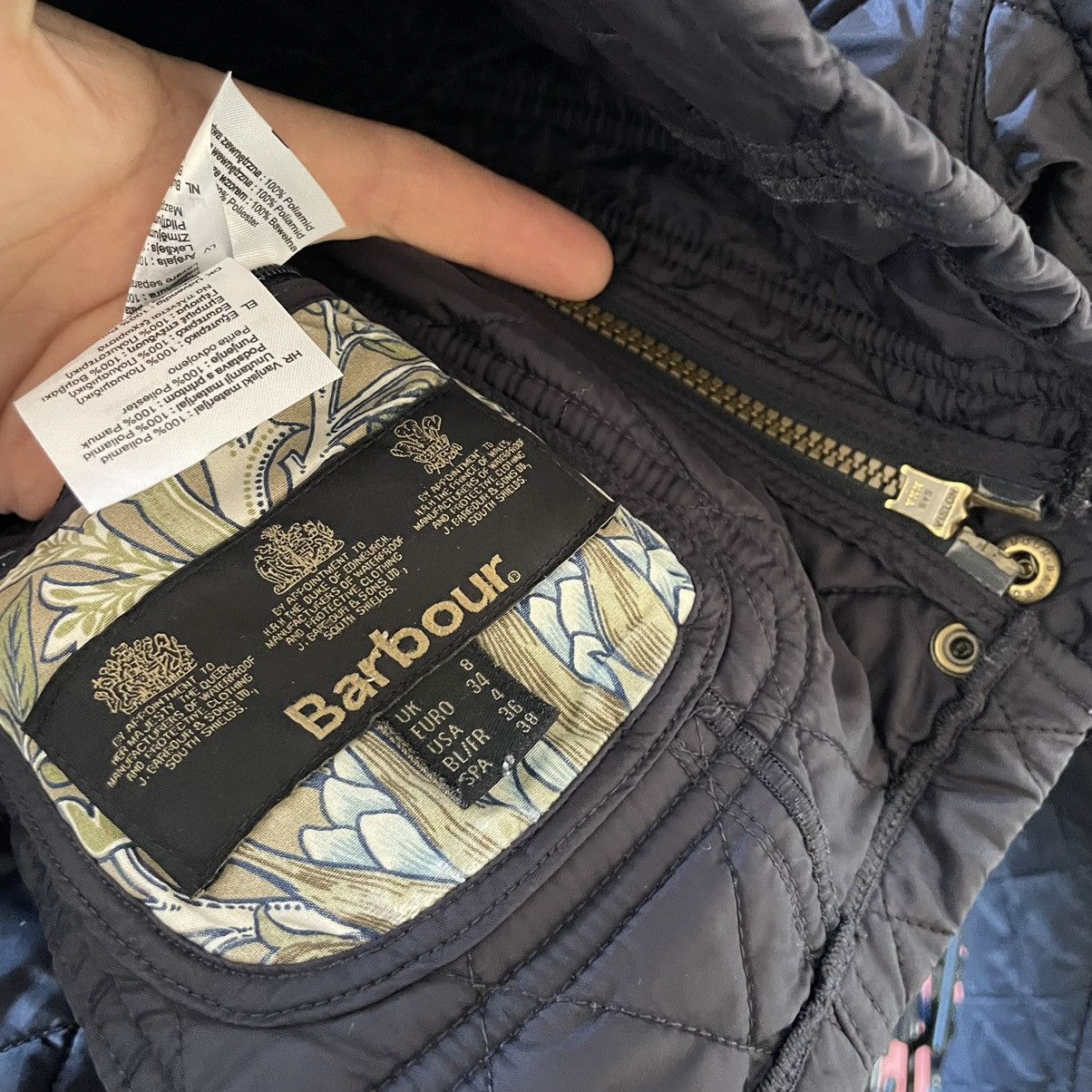Barbour × London Fog Uk8 BARBOUR Ruskin Quilted Jacket Coat old William Morris Size S / US 4 / IT 40 - 5 Thumbnail