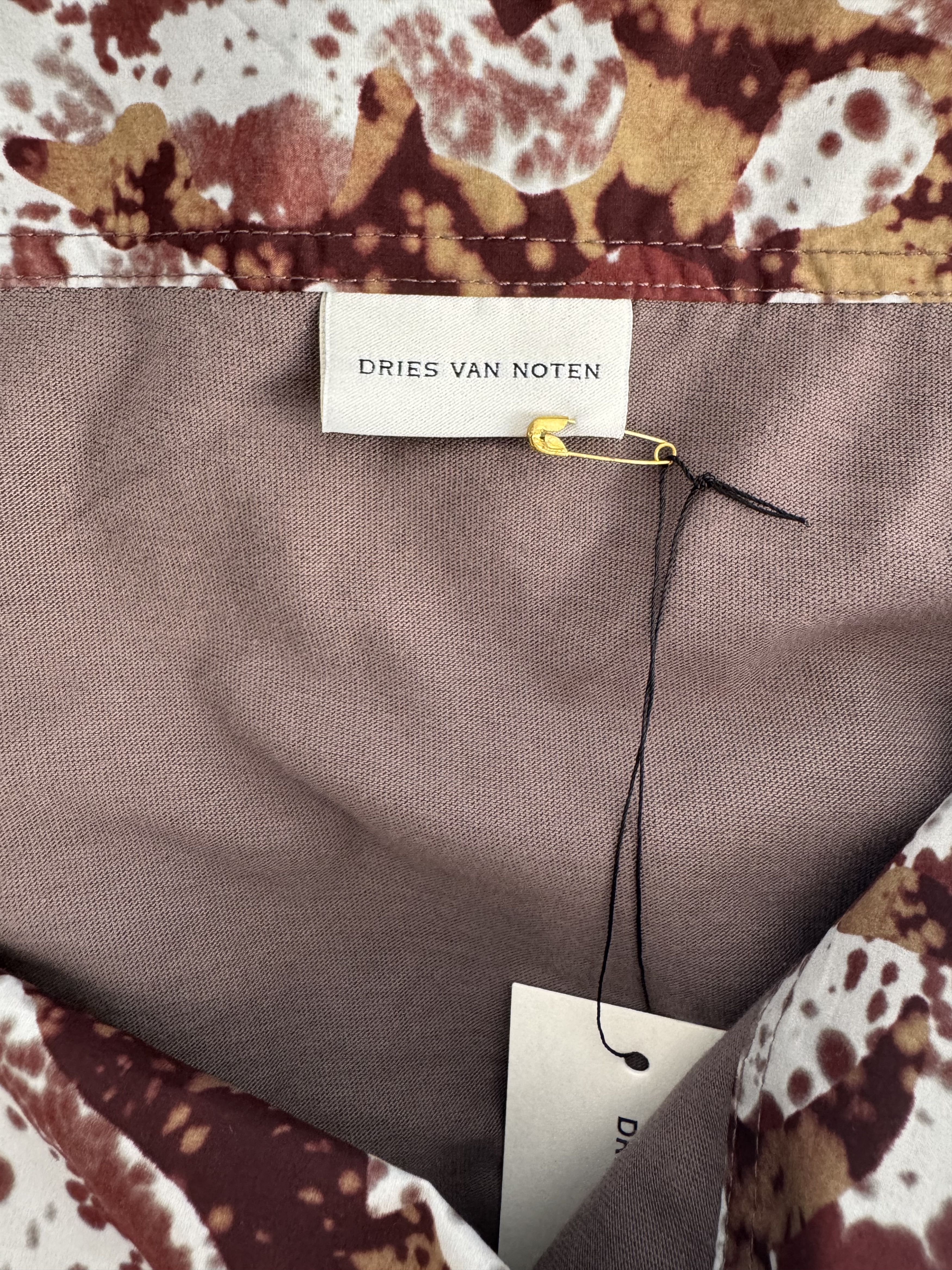 Dries Van Noten One-Shoulder Printed Draped Top Size XS / US 0-2 / IT 36-38 - 3 Thumbnail