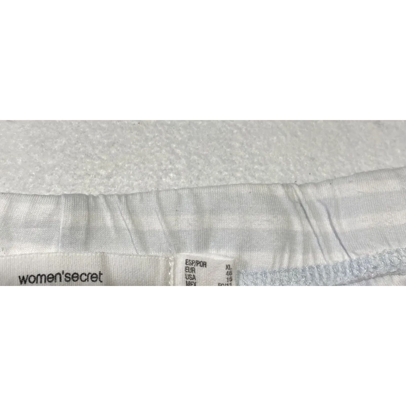 Vintage Womens Secret Pajama Pants drawstring, pattern Stripped, Size 15, Blue White, Women, Regular, 28-22, Shirt? Size 36" / US 14 / IT 50 - 4 Thumbnail