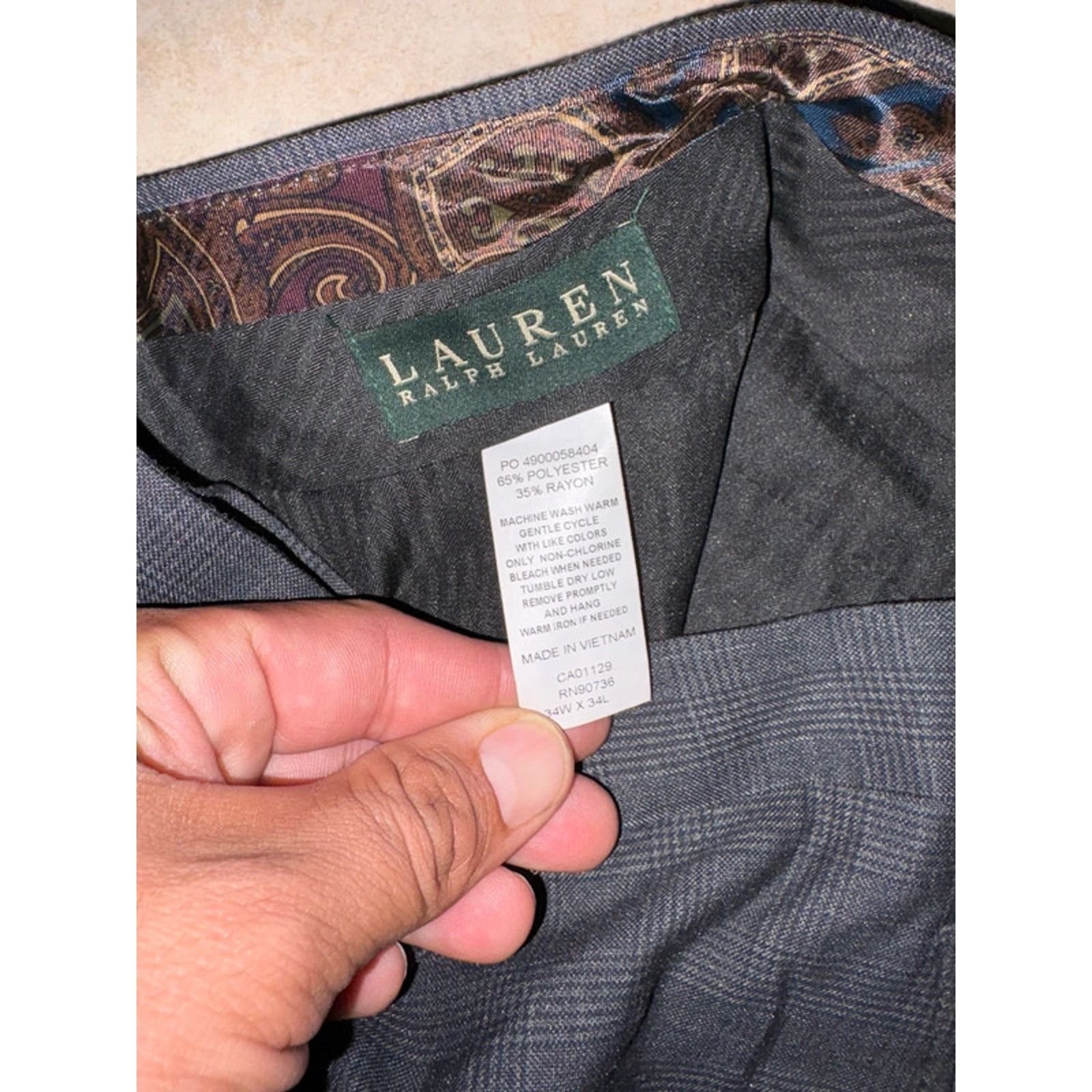 Ralph Lauren Polo Ralph Lauren men’s dress pants plaid polyester w34 Size US 34 / EU 50 - 3 Thumbnail