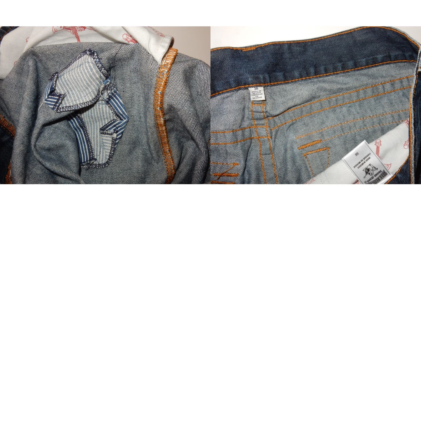 True Religion True Religion Jeans Men's Denim 36x34 Straight Flap Pocket Blue Distressed N/A Size US 36 / EU 52 - 8 Thumbnail