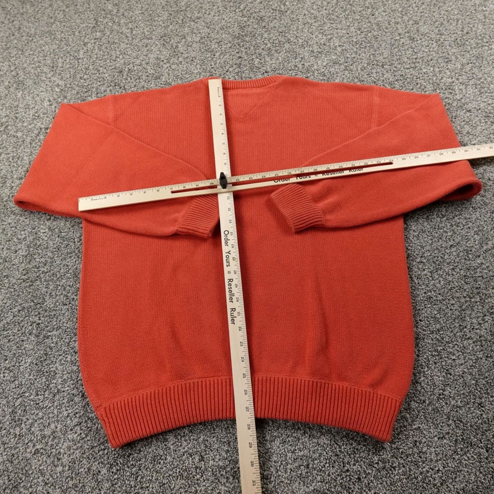 Tommy Hilfiger VTG Tommy Hilfiger Sweater Mens L Orange Logo Heavy Knit Crewneck Sweatshirt 90s Size US L / EU 52-54 / 3 - 6 Thumbnail