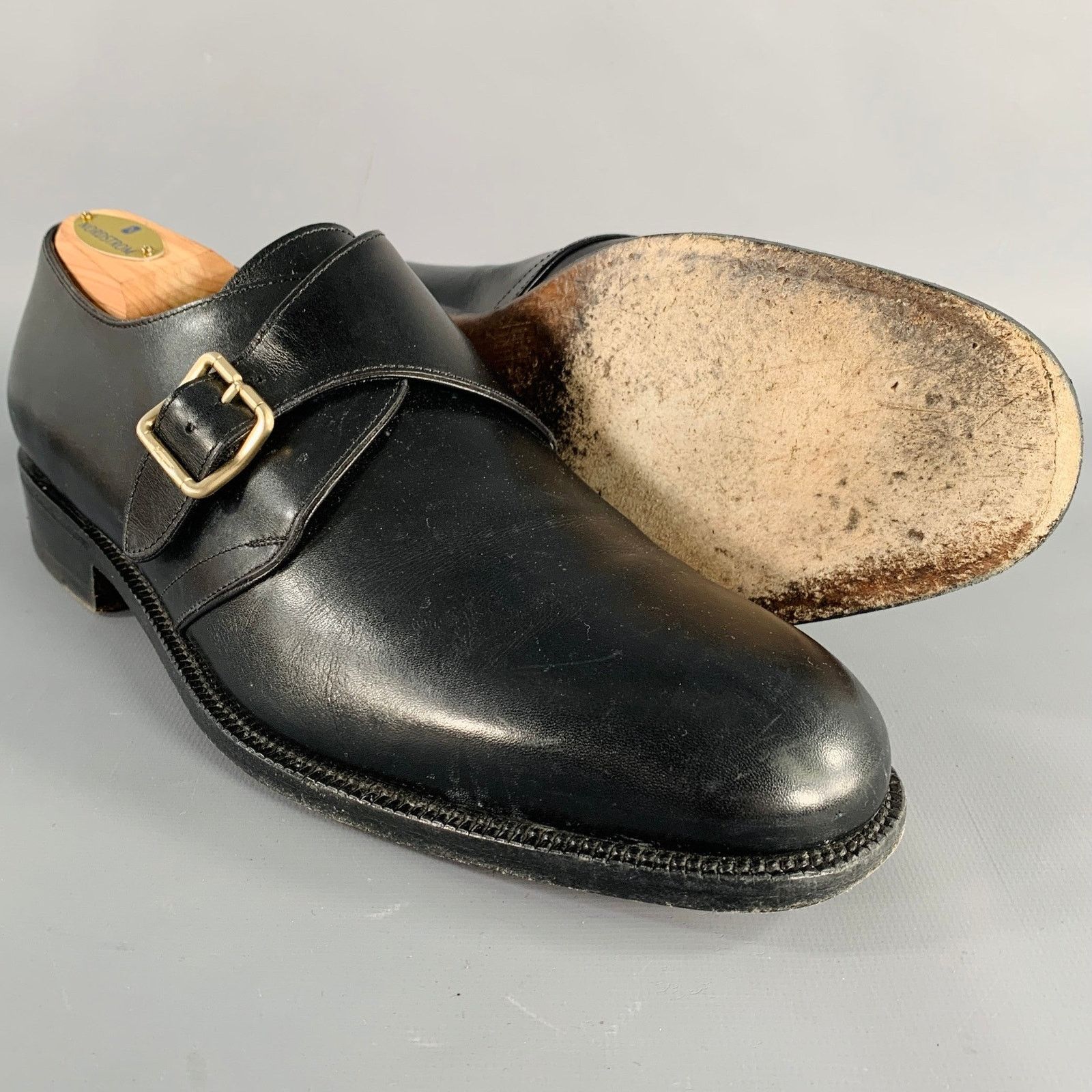 Salvatore Ferragamo SALVATORE FERRAGAMO Size 8 Black Leather Monk Strap Loafers Size US 8 / EU 41 - 5 Thumbnail
