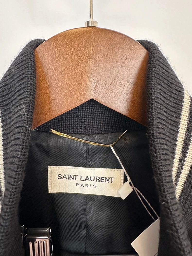 Saint Laurent Paris Saint Laurent Black Button-Up Baseball Jacket-2505 Size US M / EU 48-50 / 2 - 3 Thumbnail
