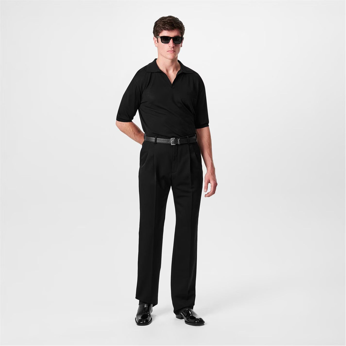 Saint Laurent Paris o1g2r1mq0426 Size: OS / Rectangle Sunglasses in Black Size ONE SIZE - 4 Thumbnail