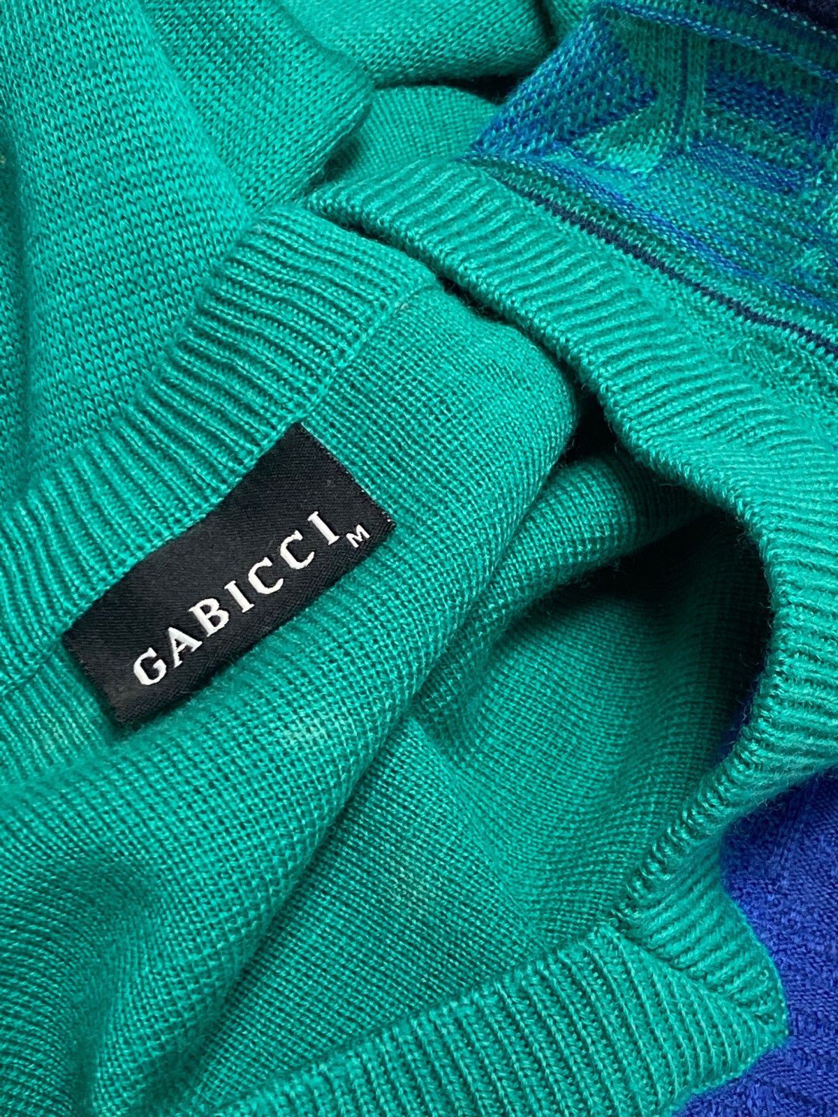 Vintage 90s Vintage GABICCI Crazy Style Dope Colours Sweater V Neck Size US M / EU 48-50 / 2 - 4 Thumbnail