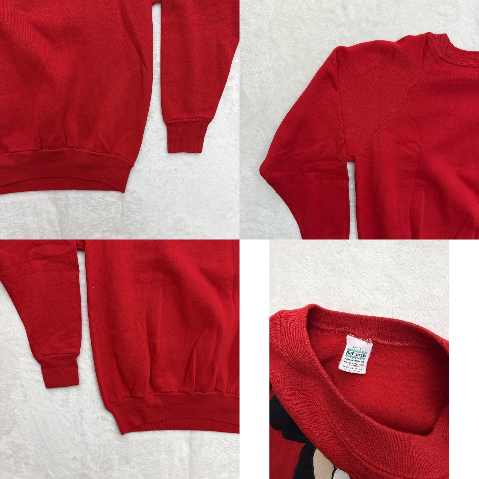Vintage VINTAGE Mickey Minnie Sweater Womens S Red Raglan Star Geometric Fleece Crew Neck Fire Disney USA Reeves Size S / US 4 / IT 40 - 9 Thumbnail
