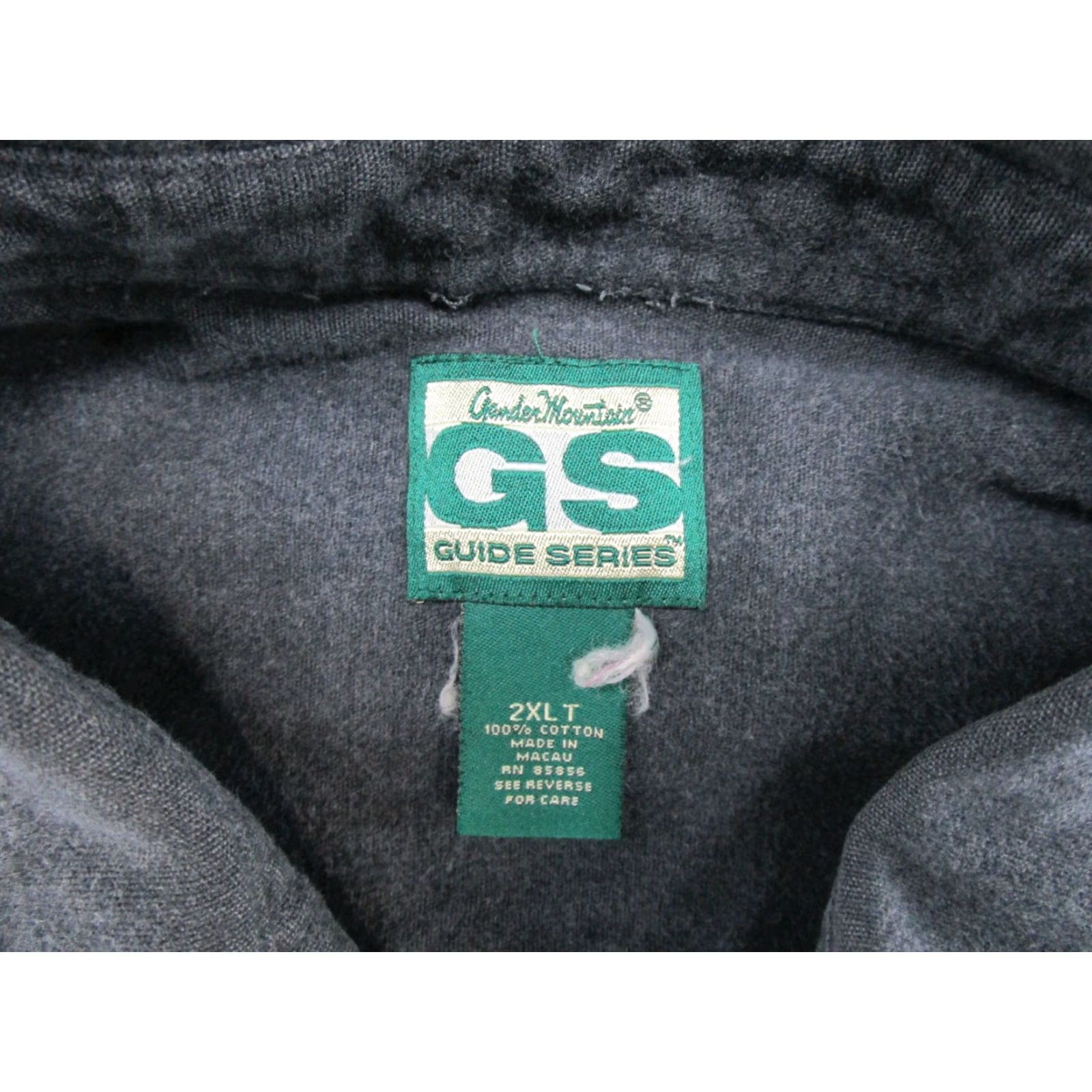Vintage Guide Series Heavy Cotton Flannel Chamois Shirt Button Up Outdoors 2XLT Gray Cotton Classic Mens Long Sleeve Pocketed Button-Down Shirt Size US XXL / EU 58 / 5 - 3 Thumbnail