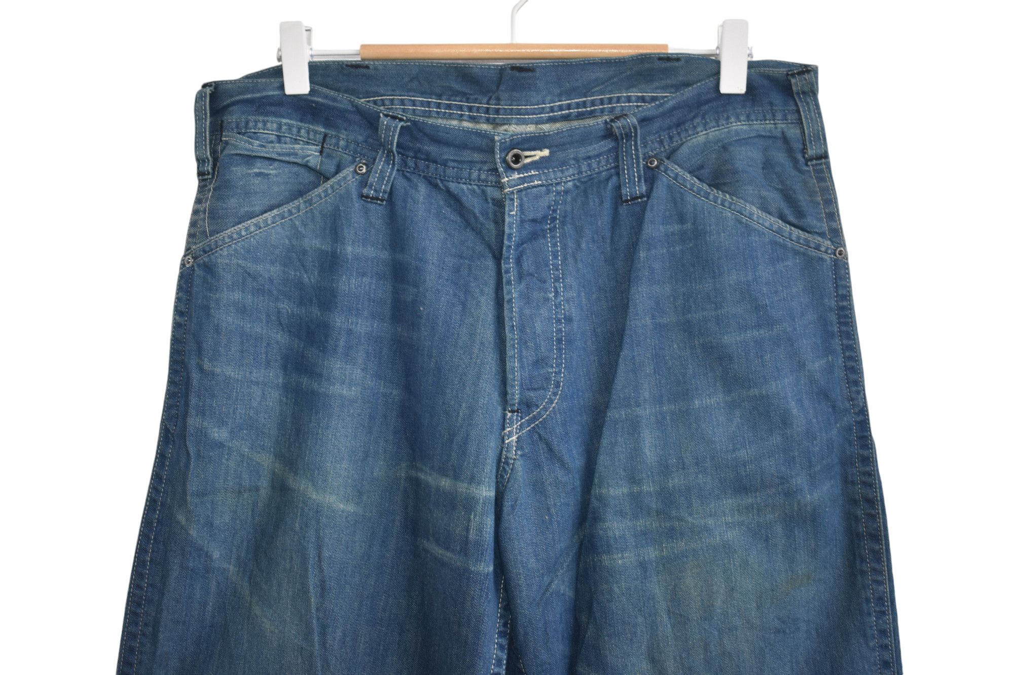 Global Work × Japanese Brand × Jean WIDE LEG 🔥 Global Work Hook Baggy Jeans W33 Size US 33 - 3 Thumbnail