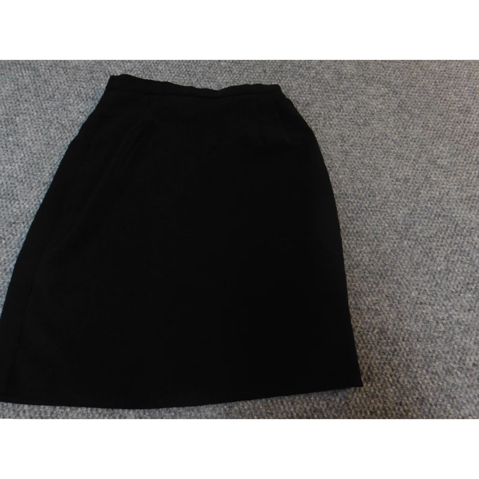 Vintage Positive Attitude Skirt Women's Regular Size 10P Black Knit Stretch A-Line Knee Length Zipper Casual Modern 2020s Size 32" / US 10 / IT 46 - 3 Thumbnail