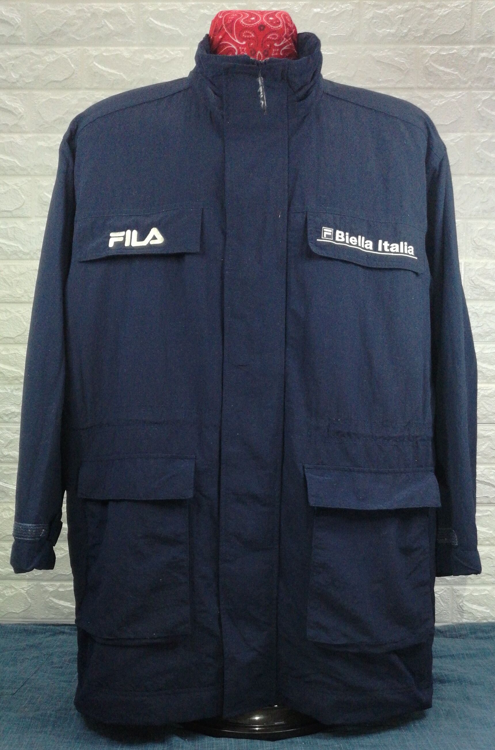 Fila Vintage Fila Biella Italia Vintage Long Jacket Size US XXL / EU 58 / 5 - 1 Thumbnail
