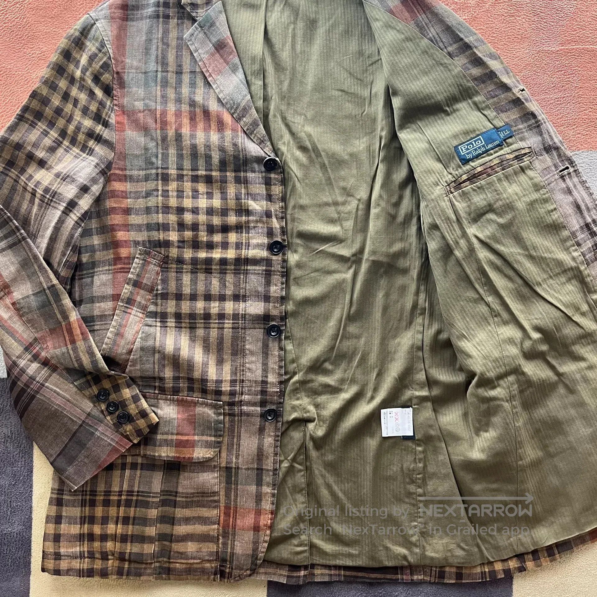 Polo Ralph Lauren Ralph Lauren Polo Linen Plaid Trench Coat. Size US XL / EU 56 / 4 - 2 Thumbnail