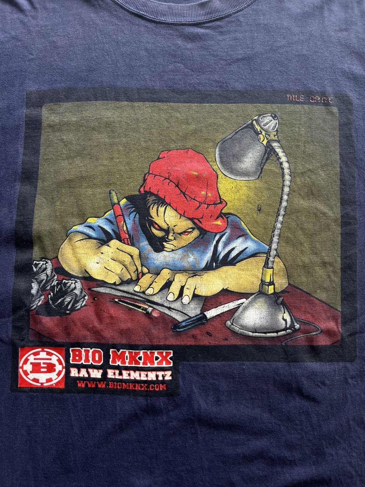 Vintage Vintage BIO MKNX RAW ELEMENTZ Art design Tshirt Size US XXL / EU 58 / 5 - 7 Thumbnail