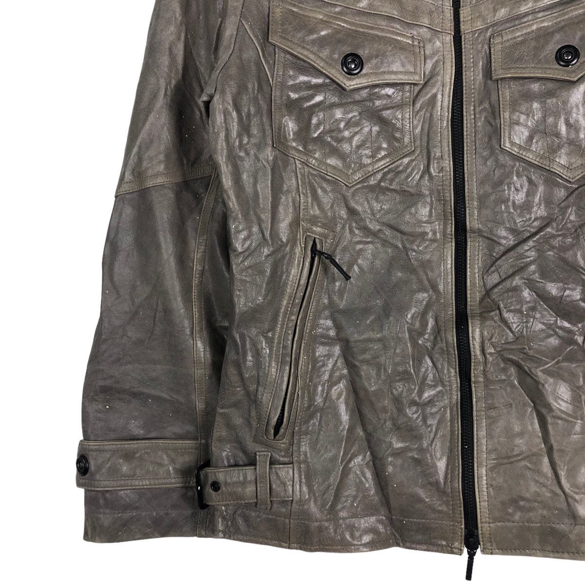 Japanese Brand 🔥Vintage Biker Jacket Leather ASM Japan Issey Miyake Size US M / EU 48-50 / 2 - 4 Thumbnail