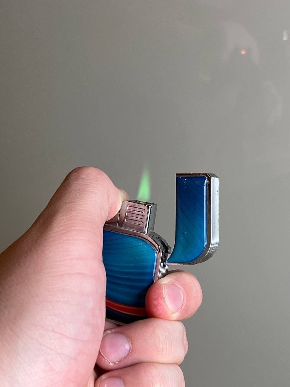 Marlboro × Vintage Vintage Winston lighter Blue logo collections green fire 00s Size ONE SIZE - 4 Thumbnail