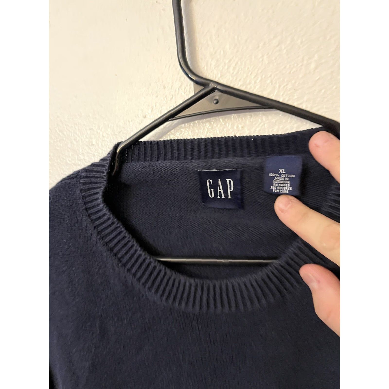 Gap VINTAGE Gap Sweater Mens XL Navy Blue Pullover Solid Crew Neck Outdoor Size US XL / EU 56 / 4 - 2 Thumbnail