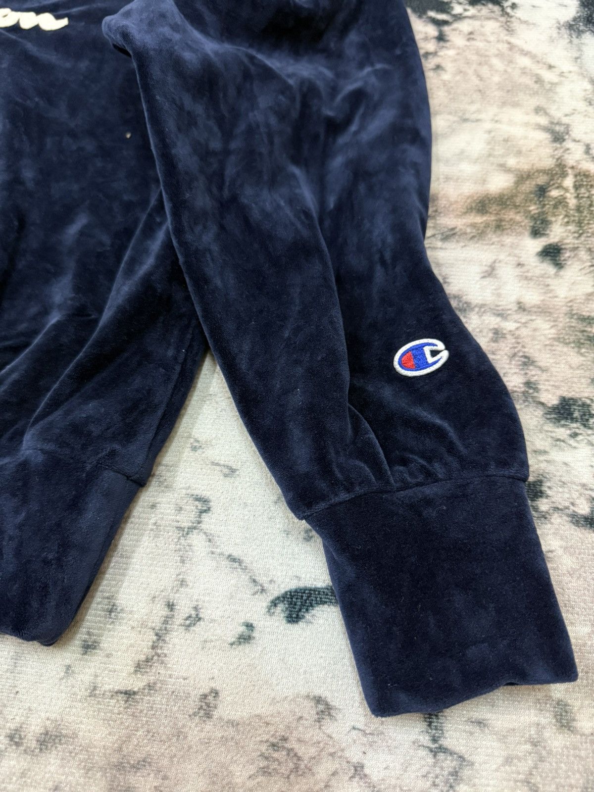Champion × Japanese Brand Champion Velvet Cropped Sweatshirt Size L / US 10 / IT 46 - 6 Thumbnail