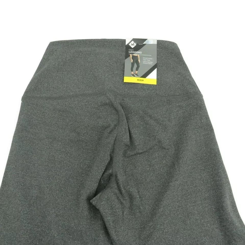 Other Members Mark Women's Gray M High Waist Capri Leggings Stretc Size 23" - 3 Thumbnail
