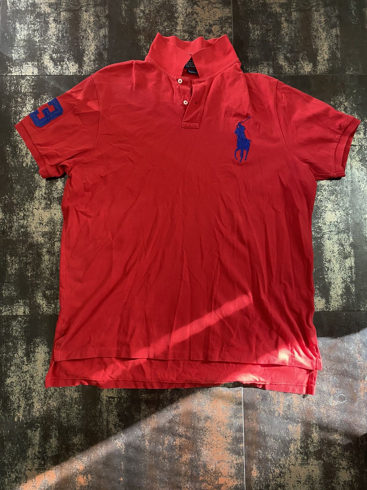 Polo Ralph Lauren × Vintage Polo Ralph Lauren Big Logo distressed rugby polo Size US XXL / EU 58 / 5 - 1 Thumbnail