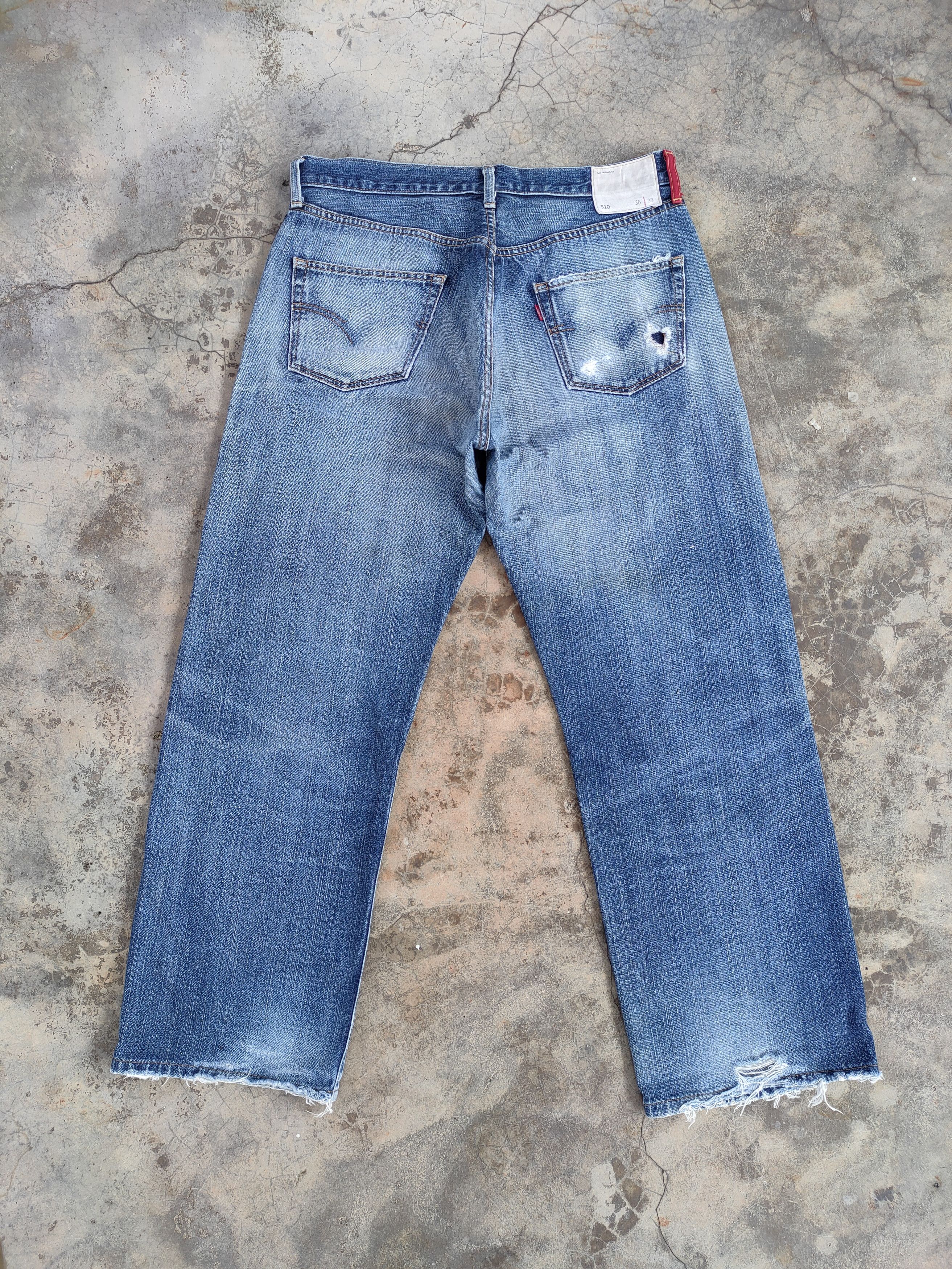 Levi's Vintage Clothing VINTAGE LEVI'S 510 FADED DISTRESSED JEANS DENIM PANTS Size US 36 / EU 52 - 12 Thumbnail