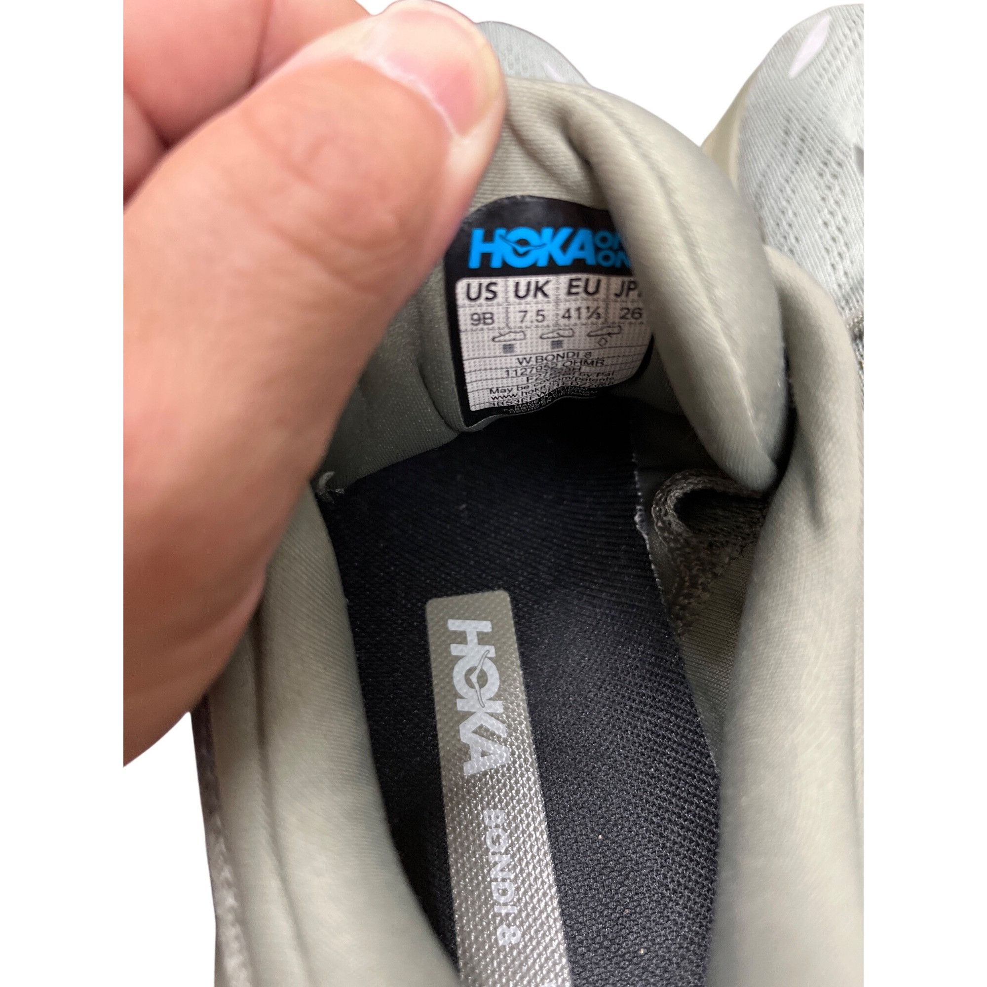 Hoka Hoka Bondi 8 wms gray green casual athletic running sneakers Size US 9 / IT 39 - 7 Thumbnail