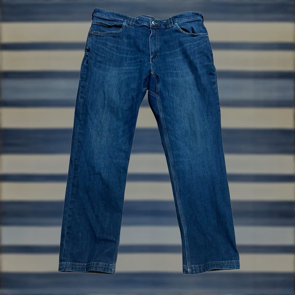 Duluth Trading Company Duluth Ballroom Double Flex Jeans 38x32 Regular Men's Denim 5-Pocket Blue Cotton Swing Cowboy Western USA 1980s–2020s Size US 38 / EU 54 - 1 Thumbnail