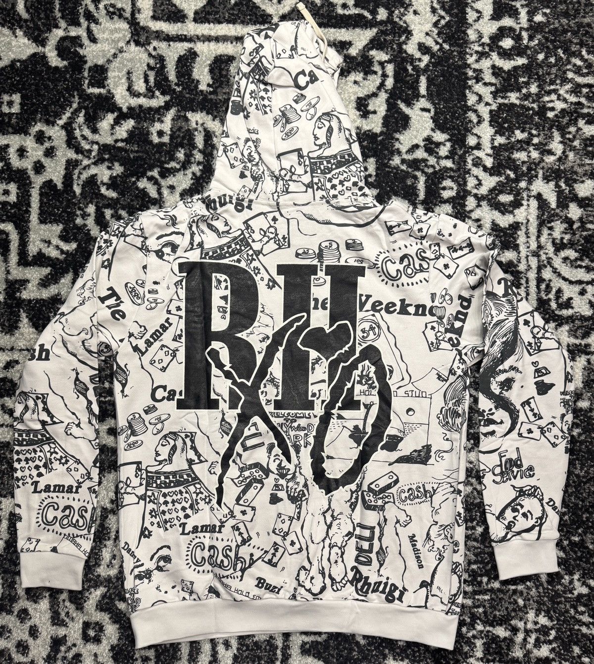 Rhude The Weeknd XO “After Hours” All-Over Print Hoodie – Size XXL Size US XXL / EU 58 / 5 - 1 Thumbnail